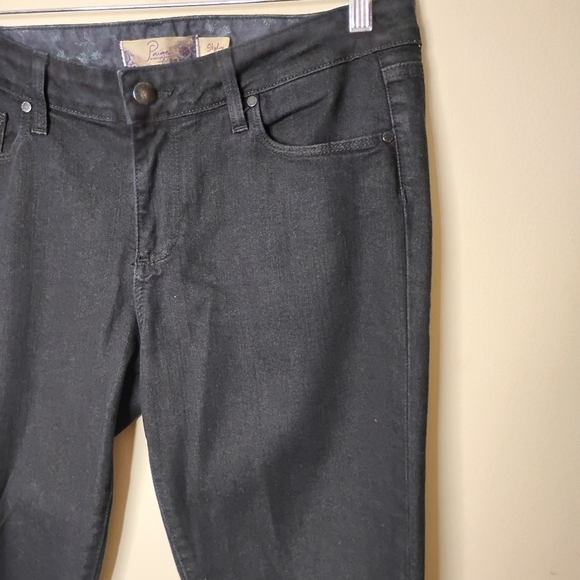 PAIGE Skyline Skinny Jeans Women’s 31 Black 4-Way Stretch, Mid Rise 30” Inseam - Picture 3 of 7